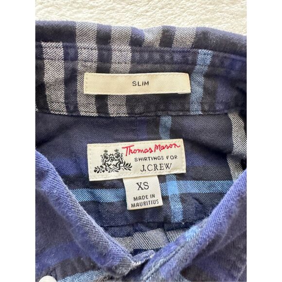 Thomas Mason for J.Crew men’s size extra small blue and white casual button-down - Picture 5 of 6